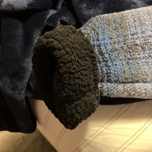 RD style shacket with hood, denim colour - Picture 5 of 6